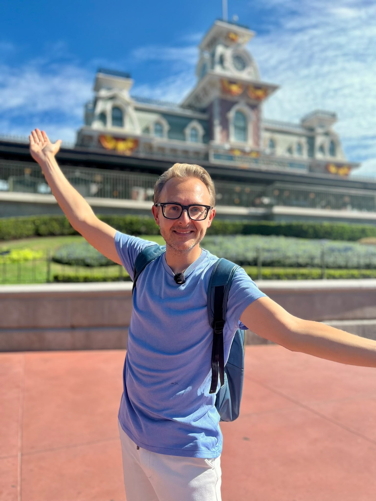 Station van Magic Kingdom in herfstdecoratie