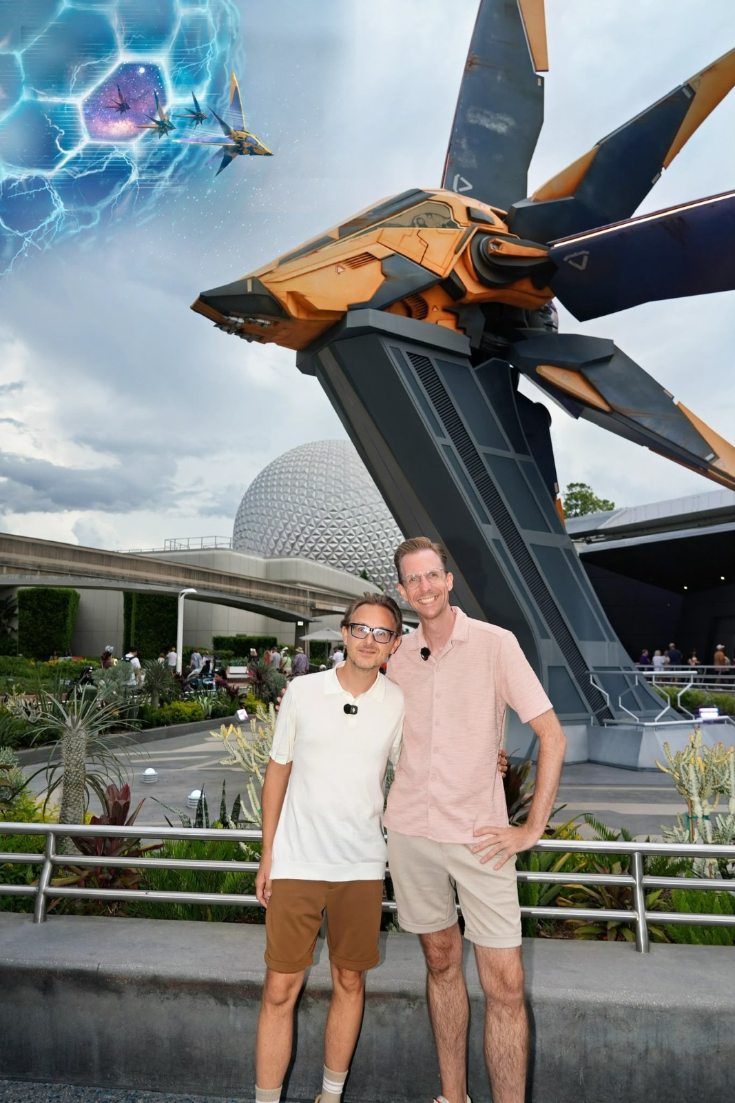 Orlando & Glenn bij Guardians of the Galaxy in EPCOT